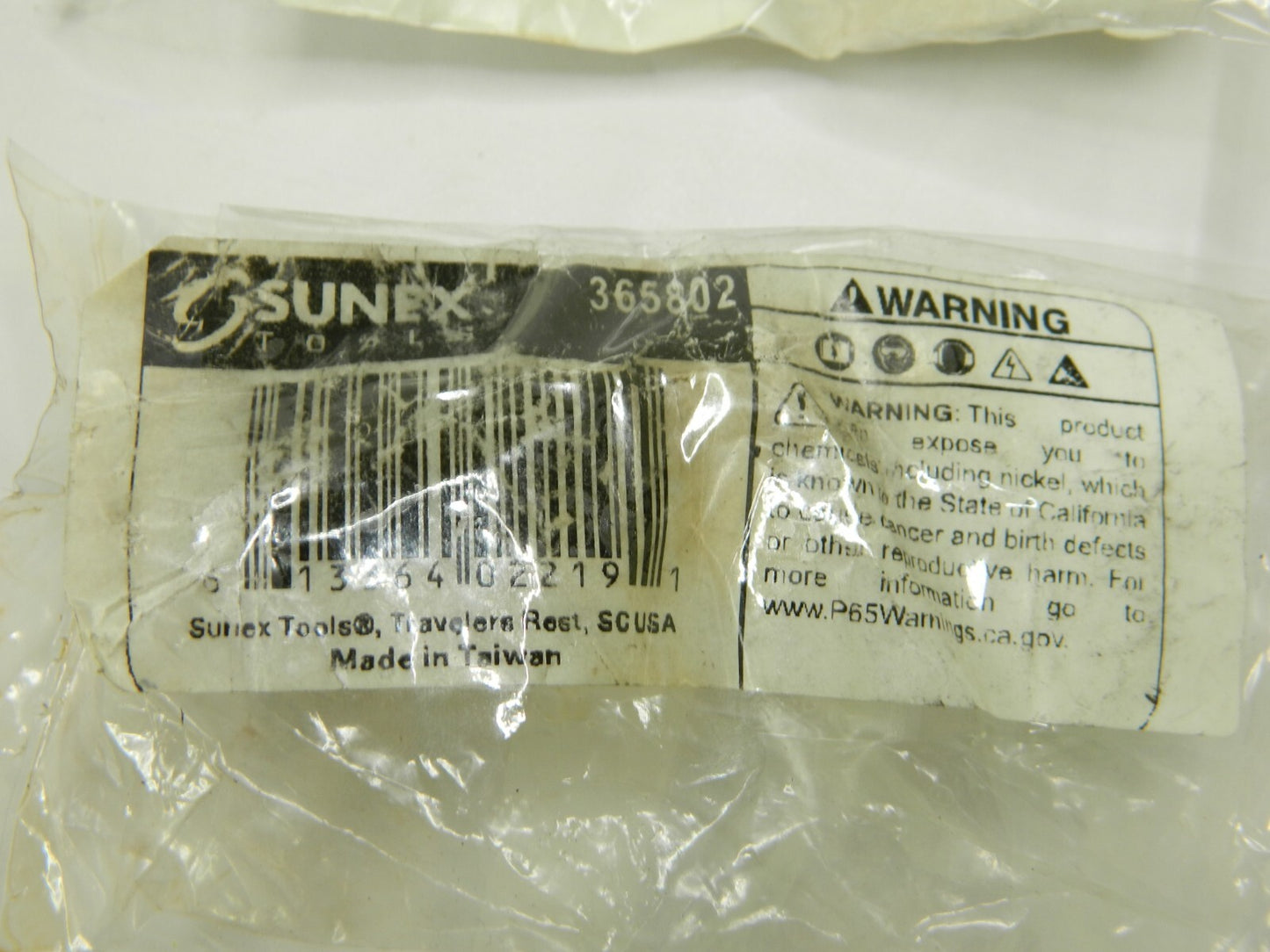 SUNEX TOOLS 3/8" Drive, 3/16" Impact Hex Bit Socket Qty 4 365802