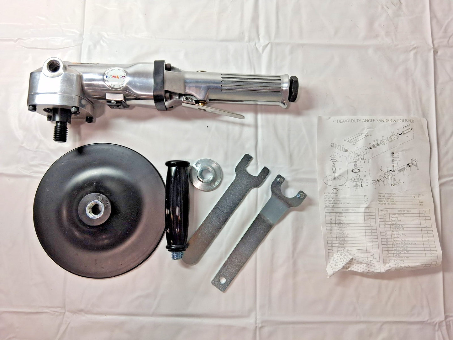 Professional Air Angle Grinder 7" Wheel Dia 4,500 RPM 00391995