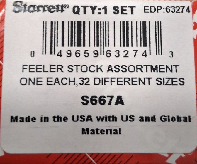 Starrett 30PCS Feeler Gage INCOMPLETE Set 0.001-0.03" Missing .022&amp;.025