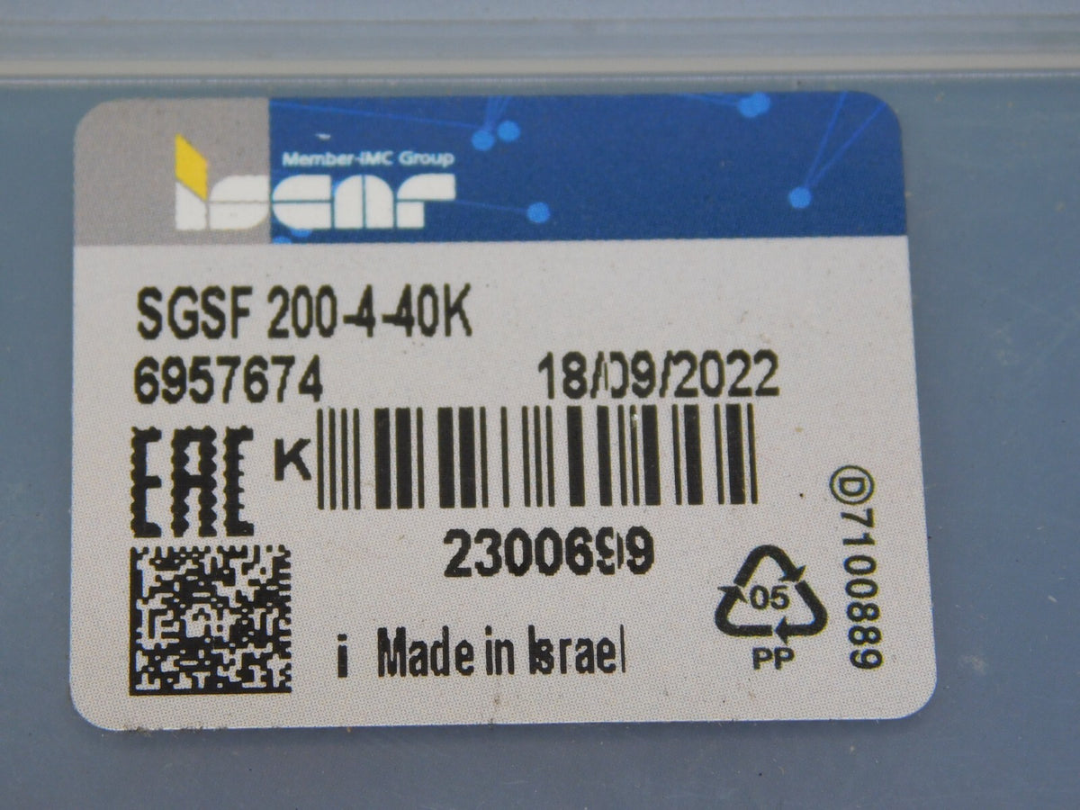 Iscar Slitting cutter 200 mm Cut Diam  14 Teeth SGSF 200-4-40K 2300699