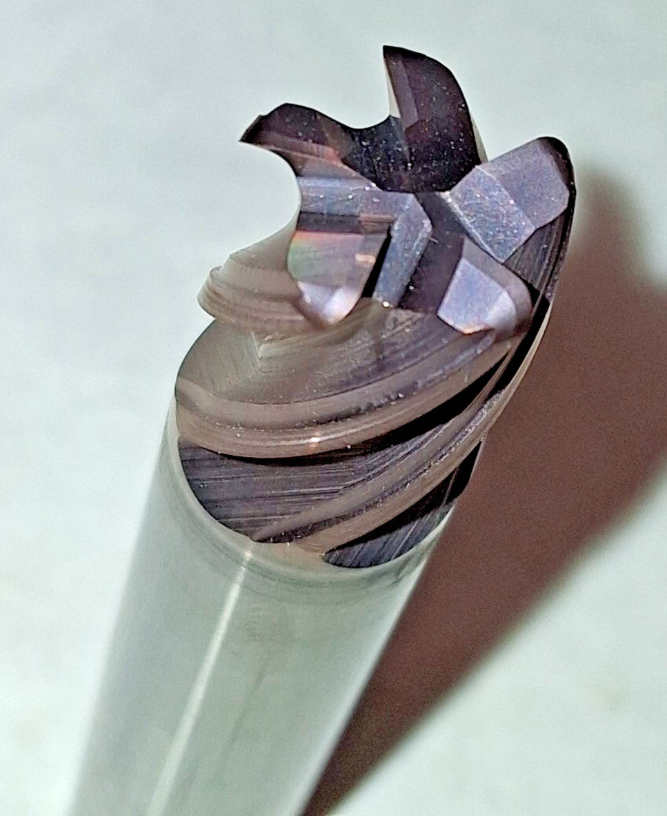 SGS Roughing End Mill 1/2" Dia 0.0600" Corner Radius Carbide 3" OAL 37027