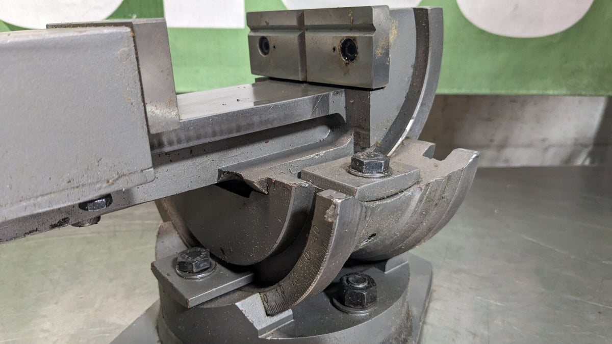 GIBRALTAR Machine Vise 3-Way Angle 4 Jaw Width 4 Jaw Open Swivel Base 110052