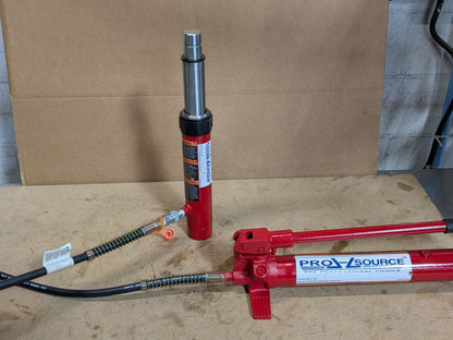 Pro Source Hydraulic Pump and Cylinder Kit 10 Ton Capacity 10,000 PSI Max.