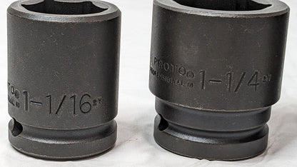 PROTO 5 Piece Socket Set J73104 INCOMPLETE