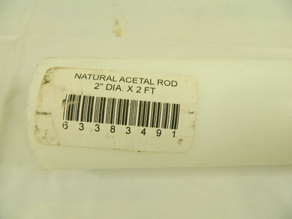 2  x 2″ Natural (Color) Acetal Rod 63383491