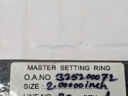 SPI Master Setting Ring 2" ID x 4-7/16" OD 0.787" Thick 10-748-1