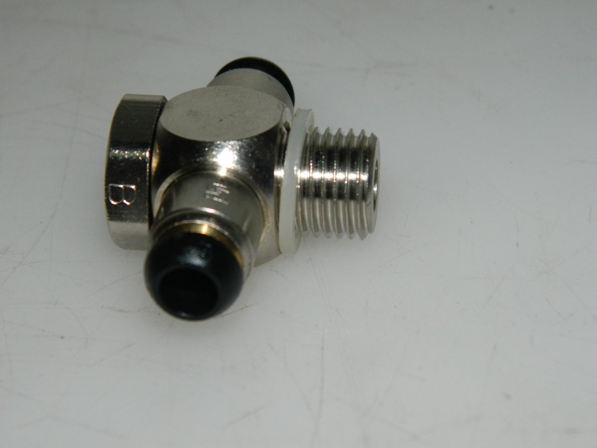 Parker Push-to-Connect Tube Double Banjo 6mm Dia 1/4-19 QTY 2  BSPP XC0R4PB6D1/4