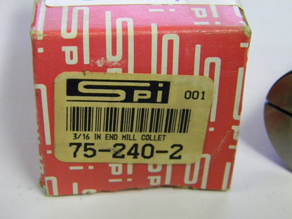 SPI 3/16" Round Straight Milling Chuck Collet 75-240-2