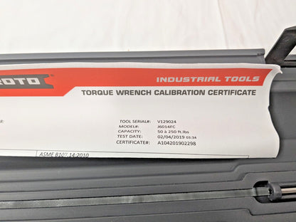 Proto Torque Wrench Flex Head 30-250 Ft/Lbs 1/2Drive J6014FC