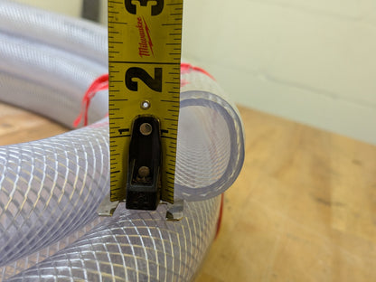Clear Vinyl Reinforced PVC Hose 20 Ft. x 1-1/4 In. ID. 100 PSI Max.