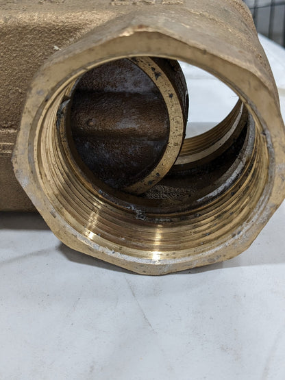 LEGEND VALVE Gate Valve: Non-Rising Stem, 2-1/2" Pipe, Threaded, Bronze 104-509