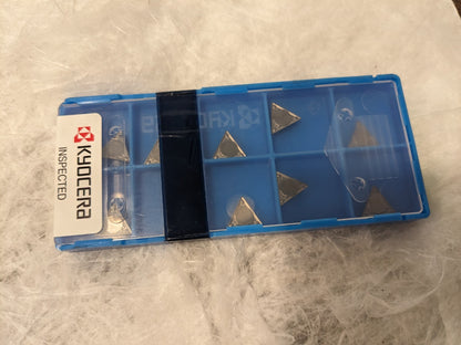 KYOCERA Turning Inserts 10pk: TPMR221HQ TN60, Cermet TSJ02895