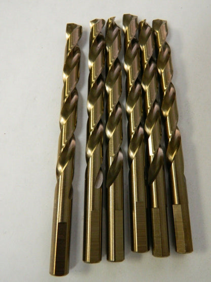 Viking Drills &amp; Tools 11/32 HD 3 Flat Shank gold finish QTY 6  40581