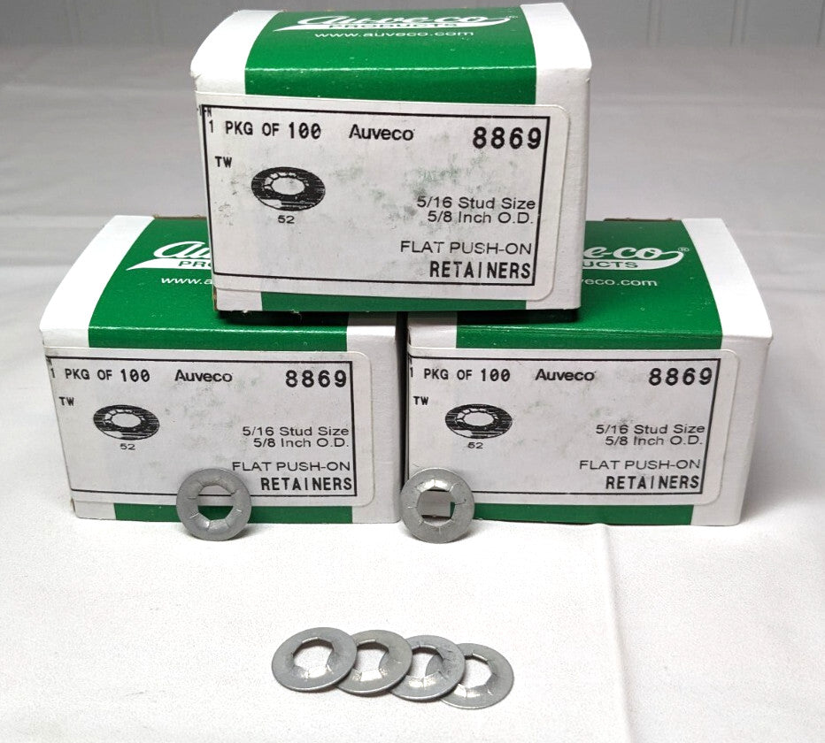 AUVECO PRODUCTS 5/16"ID x 5/8" OD Push On Retainer  *QTY 300pcs*   8869