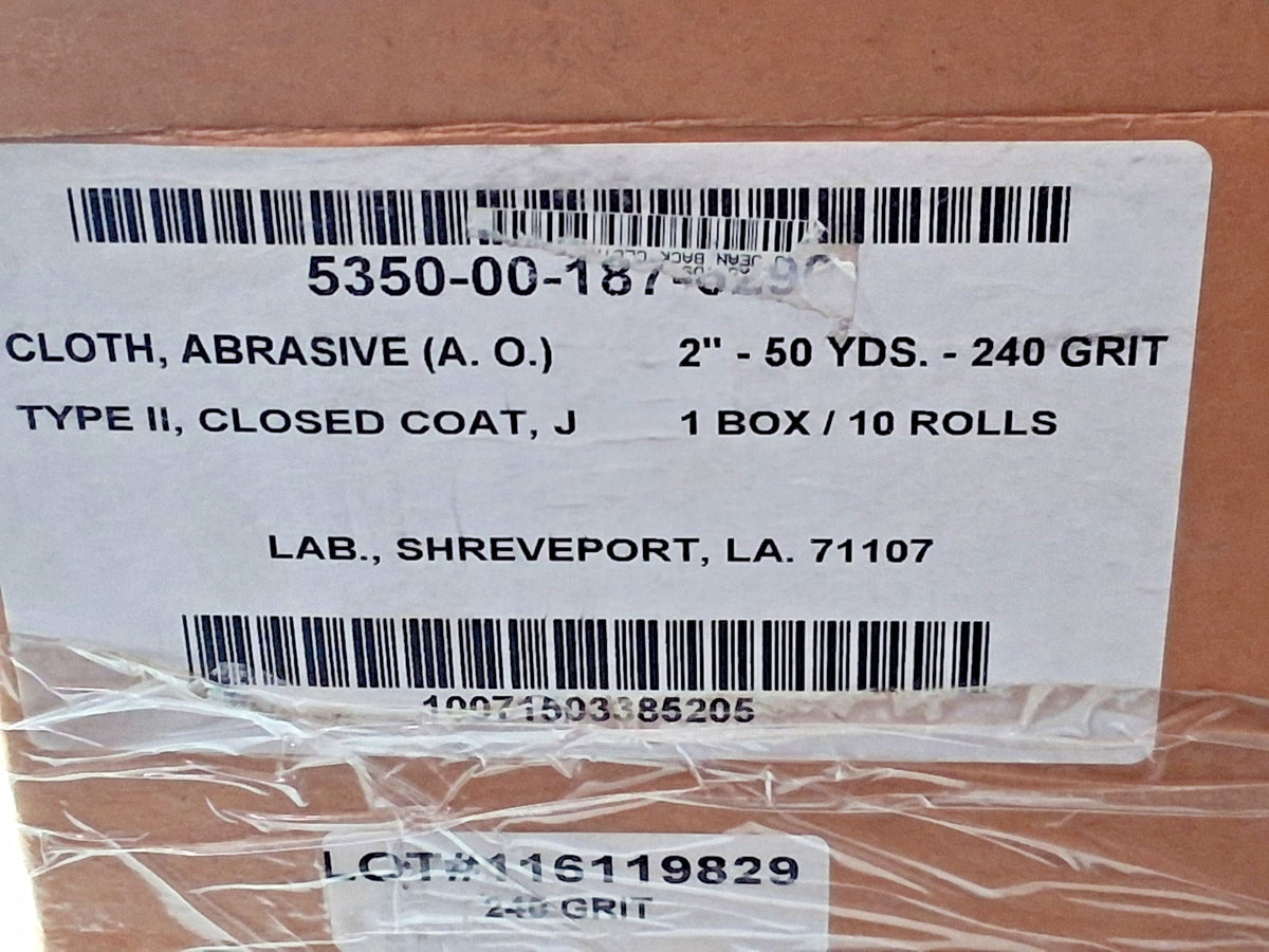 AbilityOne 220 Grit Aluminum Oxide Shop Roll 5350016315590