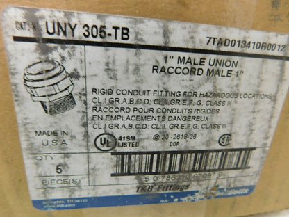 Thomas & Betts 1" Trade Rigid/Intermed (IMC) Conduit Male Union  Qty 2 UNY305-TB