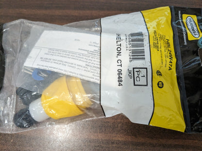 HUBBELL WIRING DEVICE-KELLEMS  Locking Inlet: Plug, Industrial, L5-15P HBL24W47A