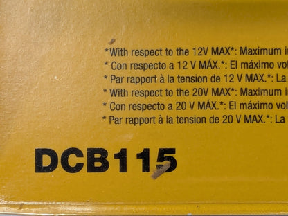 DeWALT Battery Chargers Featuring Diagnostic LED Indicators DCB115