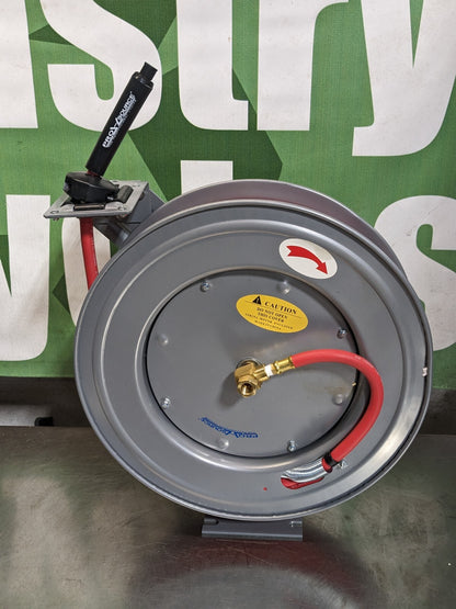 Pro Source 75 Ft Spring Retractable Hose Reel 3/8 In Fitting 300 PSI Max.