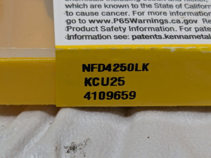 Kennametal Carbide Grooving Inserts NFD4250LK KCU25 QTY 5 4109659