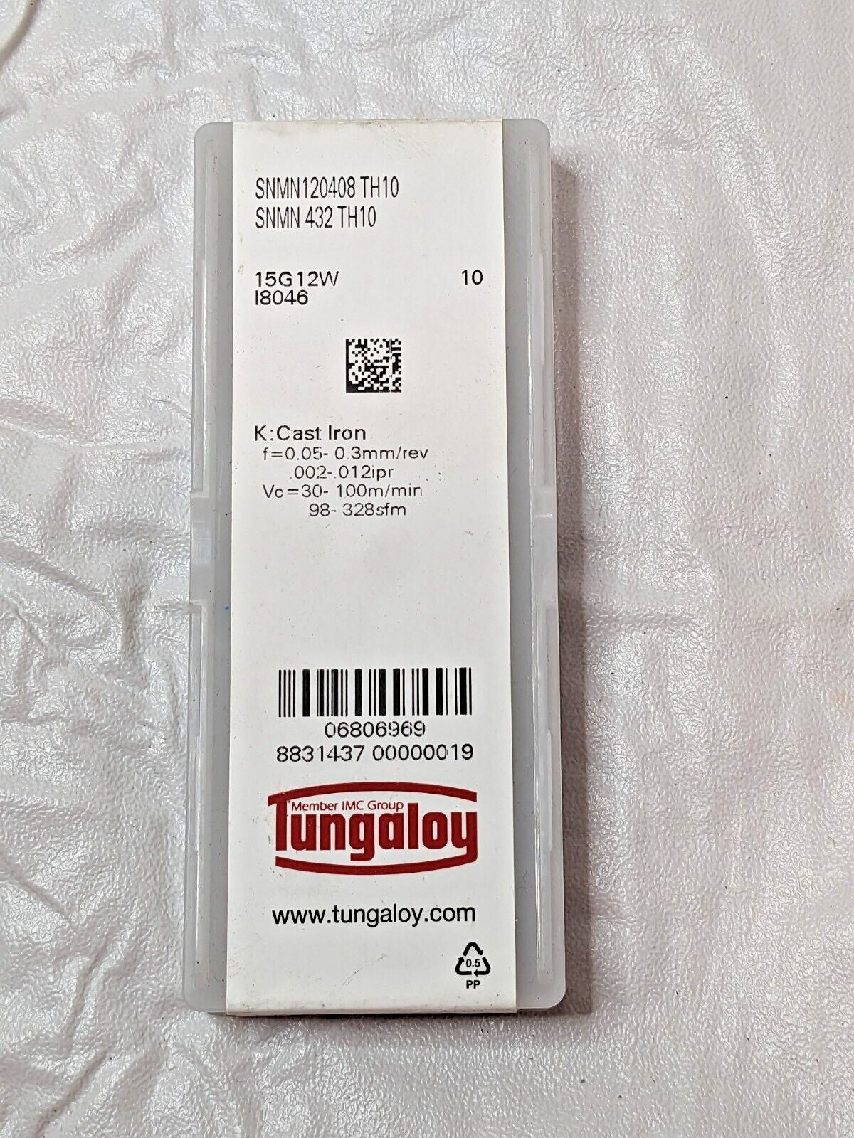 Tungaloy Carbide Indexable Turning Inserts SNMN 432 TH10 QTY 10 6806969