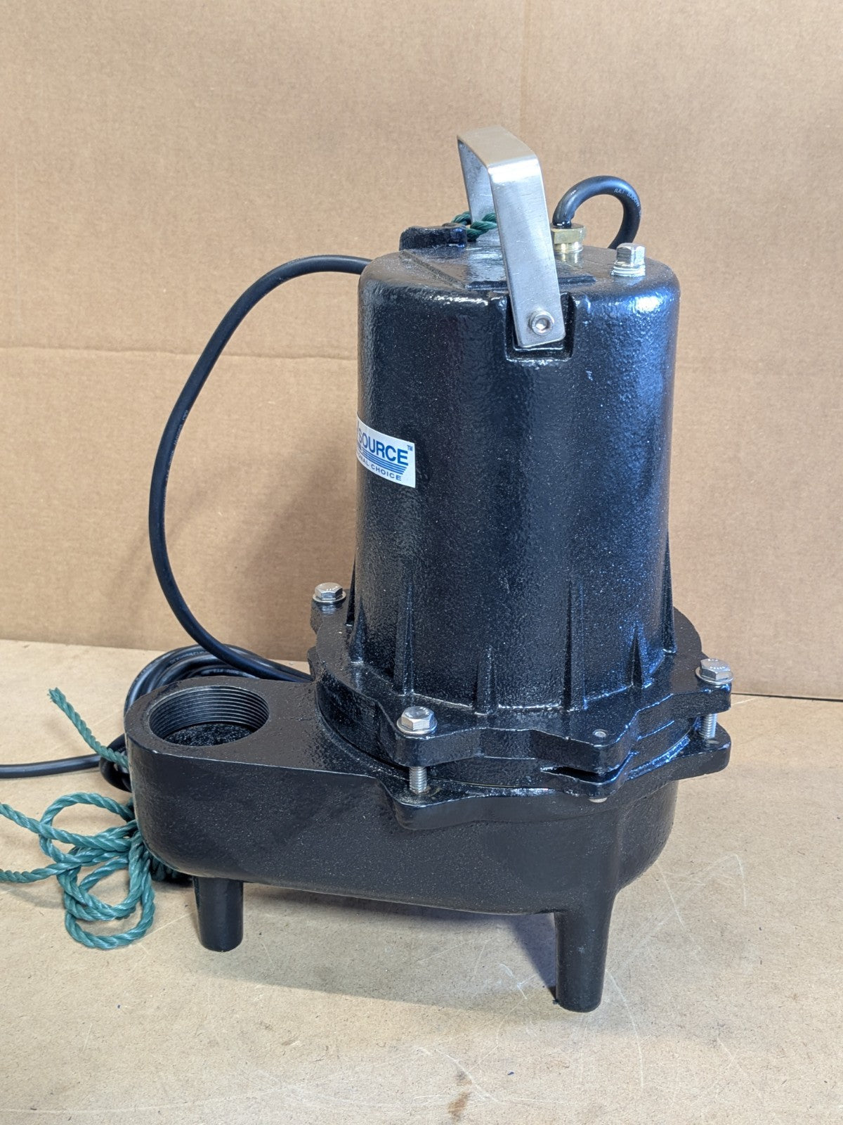 Pro Source High Temperature Manual Sewage Pump 2" Outlet 1/2 HP 115v 10.5 Amp