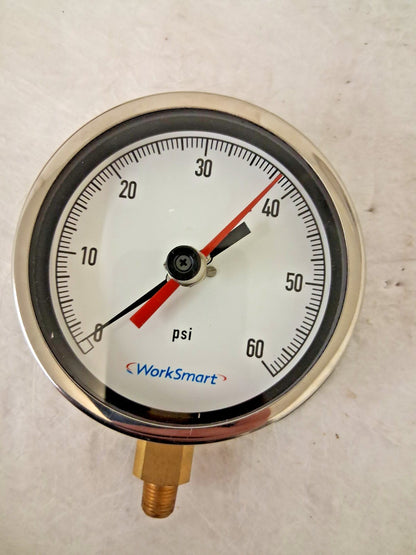 Pro Pressure Gage Lower Connection Mount 4-1/2" Dial 1/4 Thread WS-PE-304