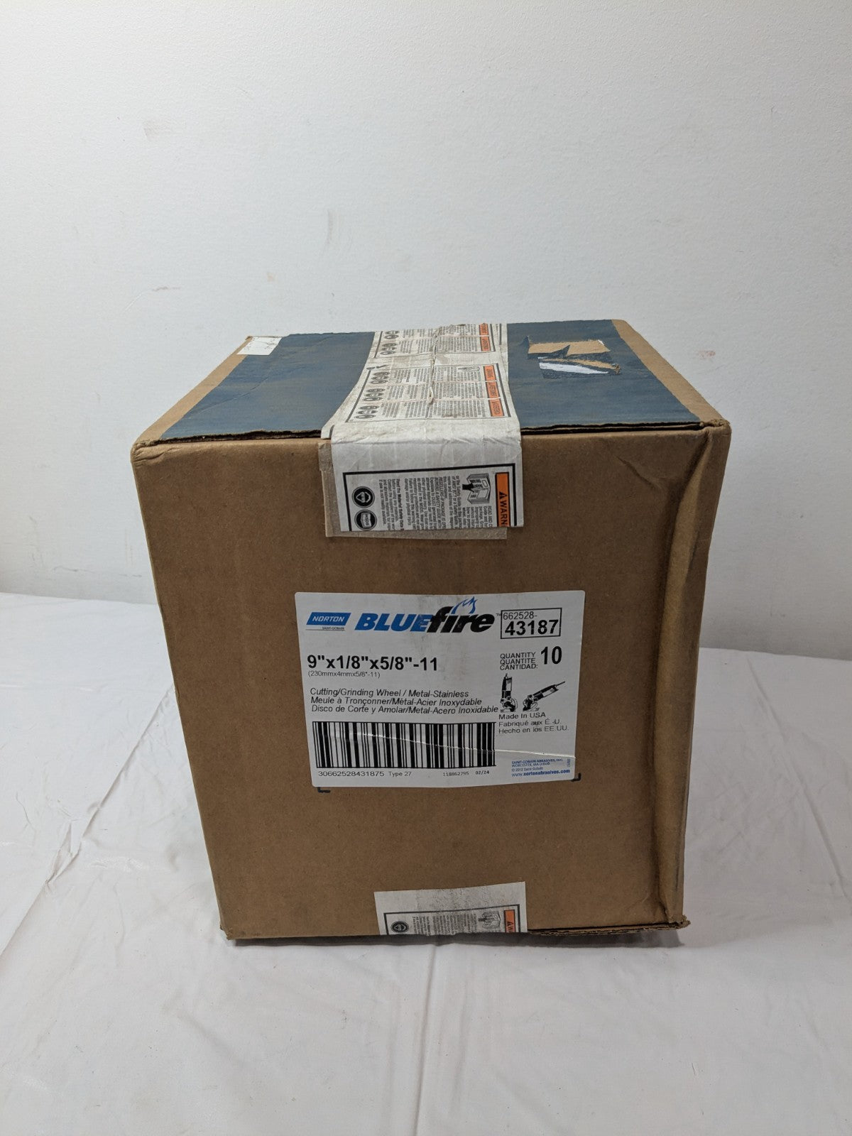 Norton BLUEfire Depressed-Center Wheels ZA Type 27 9"x1/8"x5/8"-11 66252843187