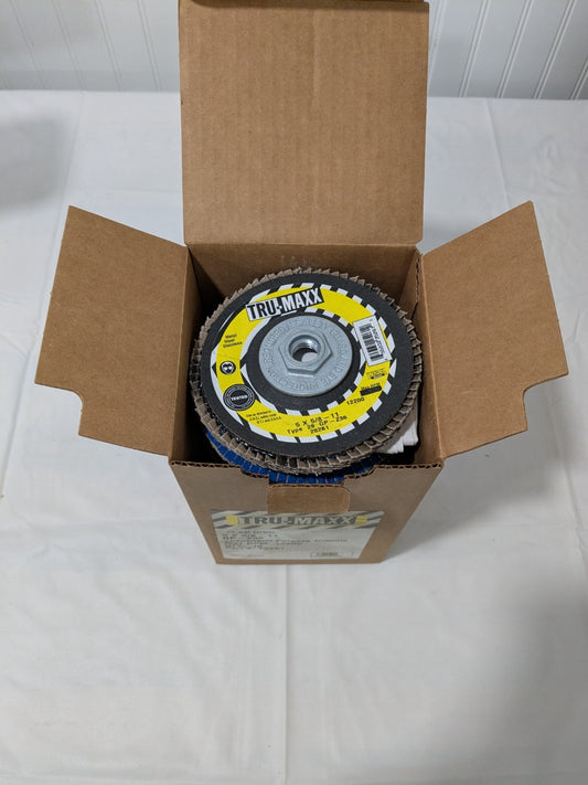 Tru-Maxx Flap Discs 5" 36 Grit 5/8-11 Center Hole Type 29 Box of 10 25261