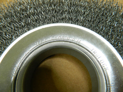 WEILER Wheel Brush: 7" Wheel Dia, Crimped 5/8" Hole, 6,000 RPM Qty 2 93632