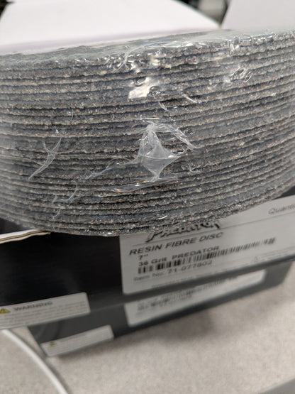 ARC Fiber Disc: 7" Disc Dia, 7/8" Arbor Hole, 36 Grit Box of 25 71-077802