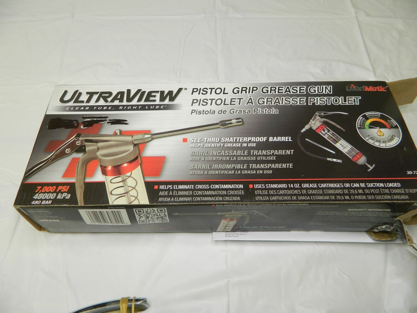 LubriMatic UltraView Pistol Grease Gun 30-720 INCOMPLETE 12" Hose NOT INCLU