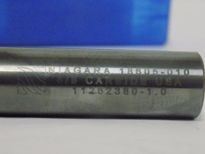 Niagara Cutter Straight Shank End Mill 5/8" x 4" OAL Solid Carbide 3FL