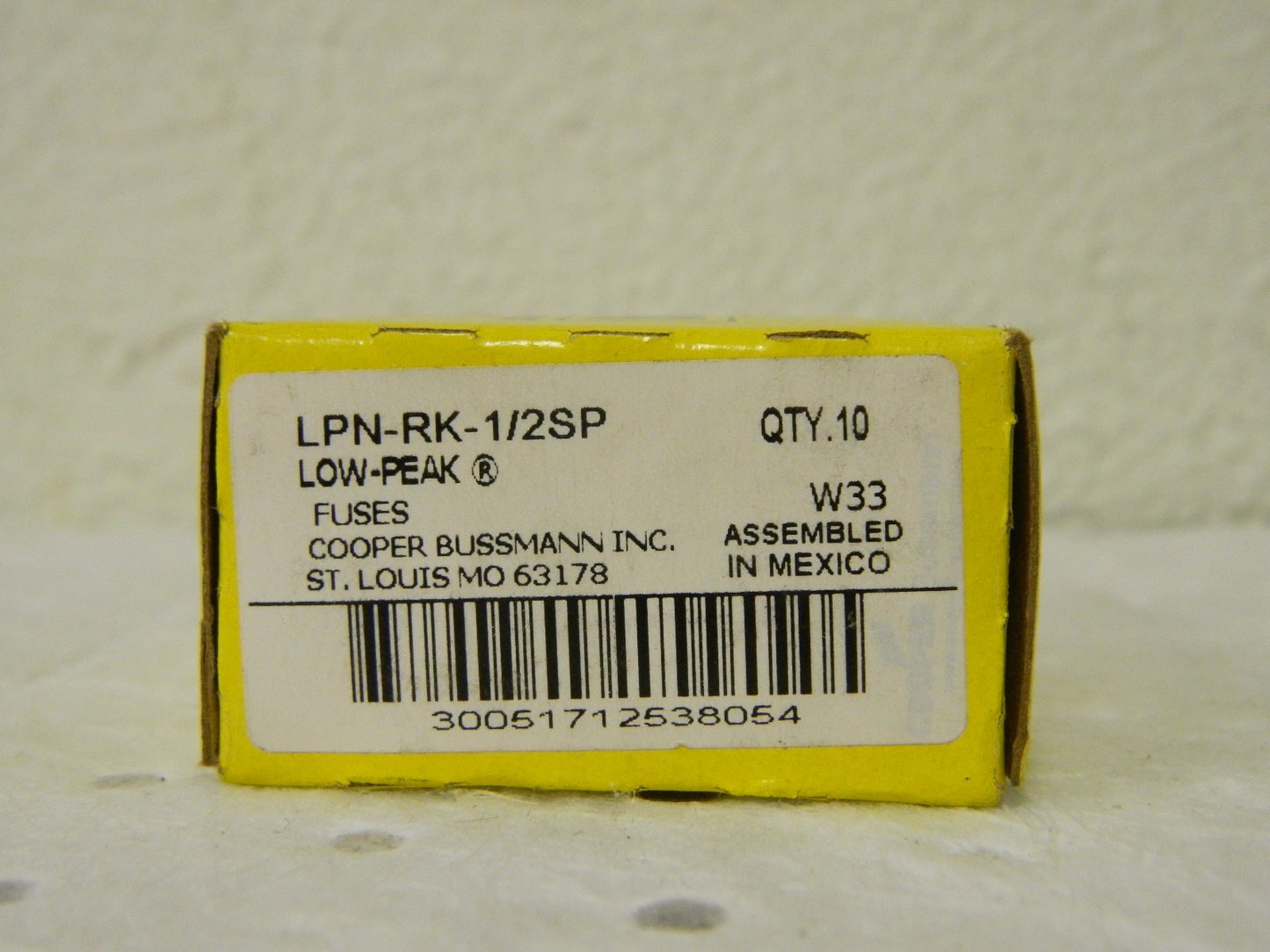 Cooper Bussmann Low Peak Fuse 250VAC/125VDC QTY  10  LPN-RK-1/2SP