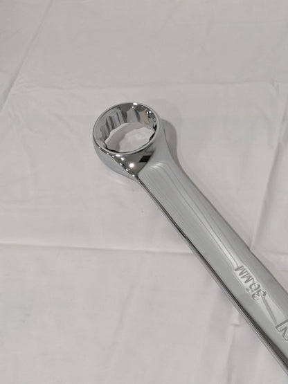 Tekton Combination Wrench: 36.00 mm Head Size, 15 deg Offset WCB24036