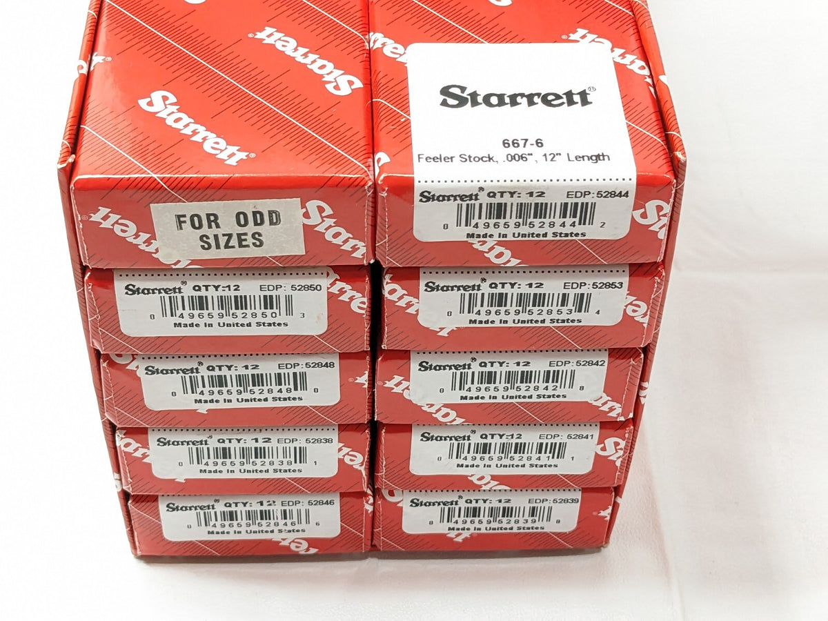 STARRETT  108 Piece Parallel Feeler Gage Set 0.0015 to 0.015" Thick S667D