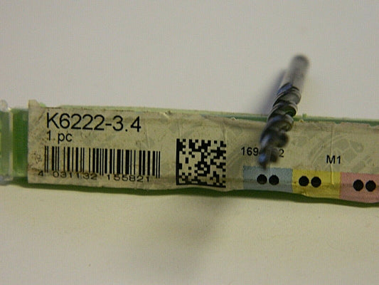 Walter 2.5mm Dia. × 70mm OAL HSS Multi-diameter Step Drill Qty 2  K6222-3.4