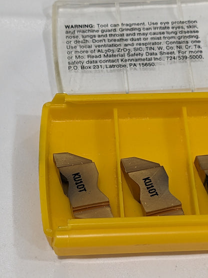 Kennametal Grooving Insert: NG3156RK KU10T, Carbide Qty 5 2493070