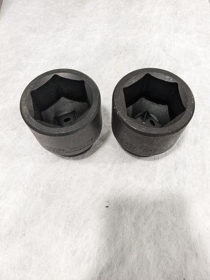 PROTO Impact Socket: 1" Drive, 2-1/16" Socket, Hex Drive Qty 2 J10033
