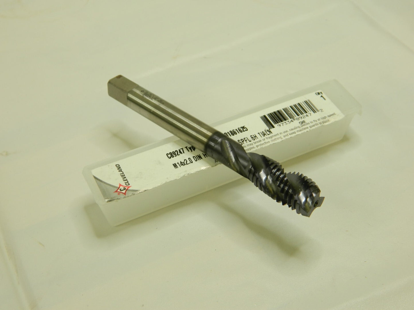 CLEVELAND Spiral 3 Flute Tap, M14-2.00, Semi-Bottoming C89247