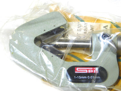 SPI Mechanical V Anvil Micrometer 1mm-15mm 3 Flutes Measured 0.0mm Grad 14-271-1