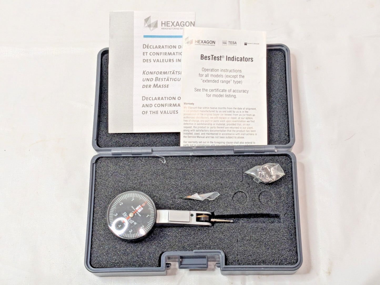TESA Brown & Sharpe 0-4-0 Reading Dial Test Indicator 0.008" Range 599-7032-5