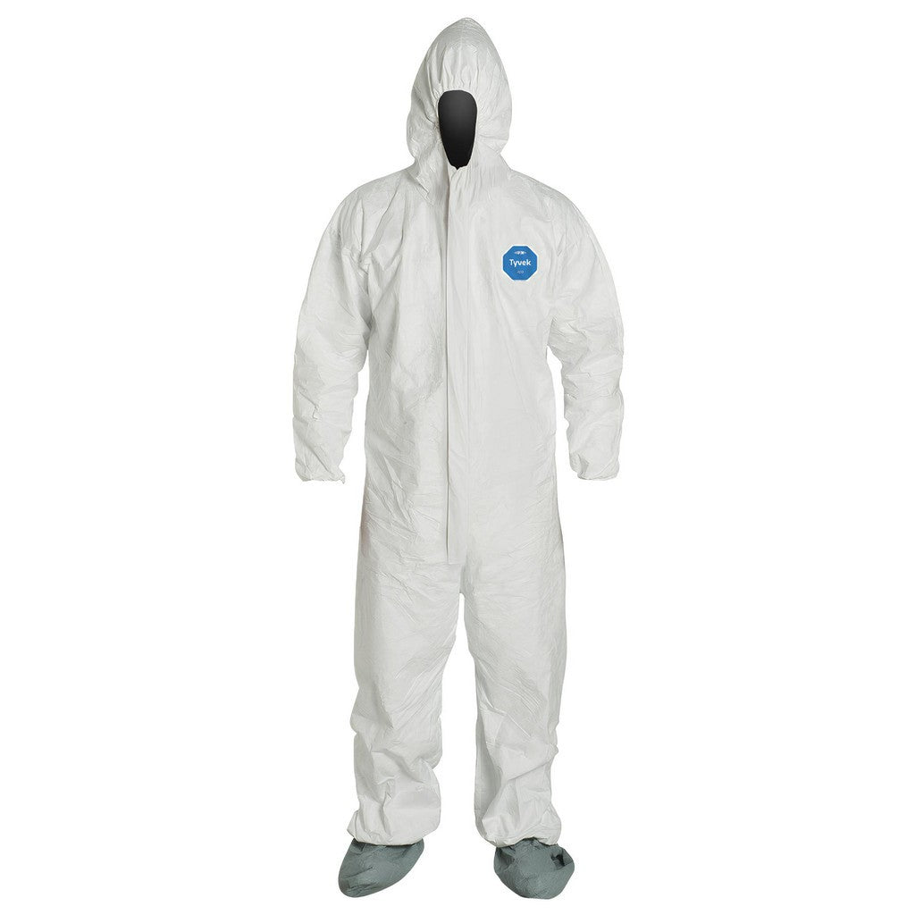 Dupont Disposable Abrasion Protection Coveralls Sz 2XL Qty 25 TY122SWH2X002500