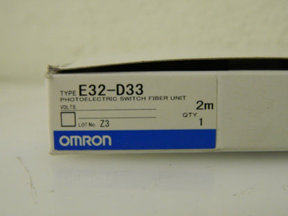 Omron Fiber Optic Cable 6.56 Ft. Long #E32-D33