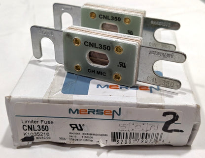 Mersen  Visible Link 350A 32 VAC / VDC Slow Acting Flat Fuse CNL350 *QTY 2*