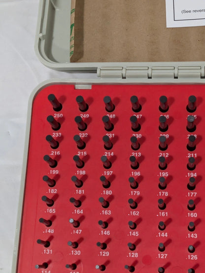 Vermont Gage Class ZZ Plug Gage Set: 0.011 to 0.25" Range, 240 Pc 901200300