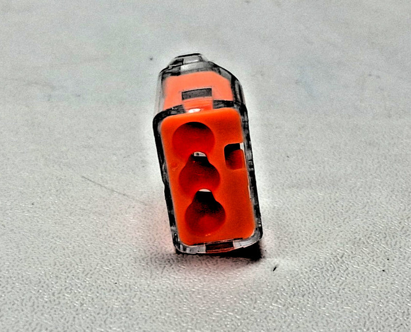 IDEAL 3 Port Push-In Wire Connector 18 to 12 AWG Orange QTY250 30-1033J