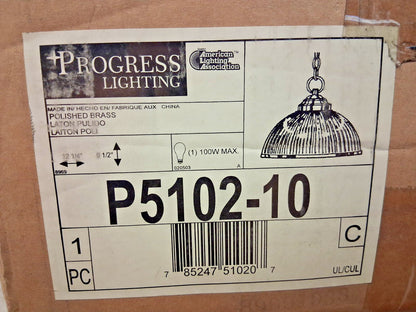 Progress Lighting Polished Brass Chandelier P5102-10
