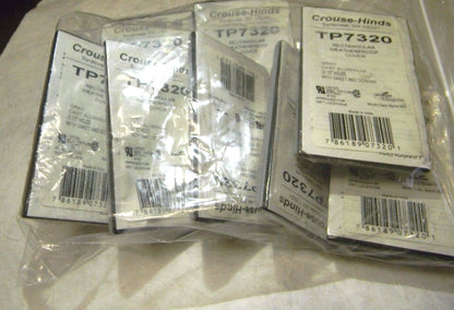 Crouse-Hinds Box Covers 3 Outlet 1/2" Hub Weatherproof Qty. 8  TP7320