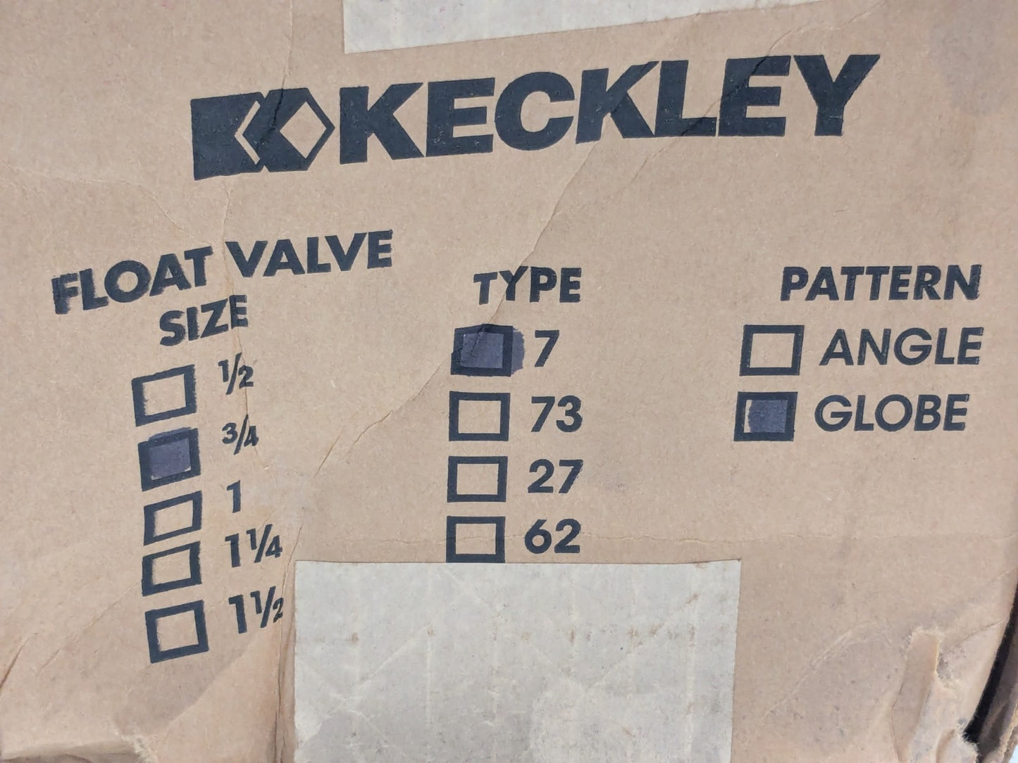 Keckley Type 7 Single Seat Float Valve Bronze Body & Bronze Trim 3/4 27 SG-BBBT